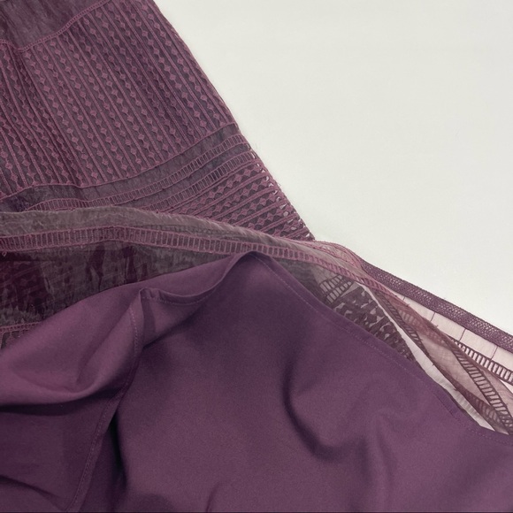 Madewell Sz 0 Dushkeer Dress Burgundy Embroidery Party - Picture 12 of 12